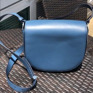 Alexander Wang Blue Leather "Lia Saddle" Crossbody